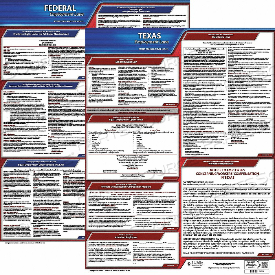LABORLAW POSTER FED/STA TX ENG 20INH 1YR by J.J. Keller & Associates LABORLAW POSTER FED/STA TX ENG 20INH 1YR by J.J. Keller & Associates