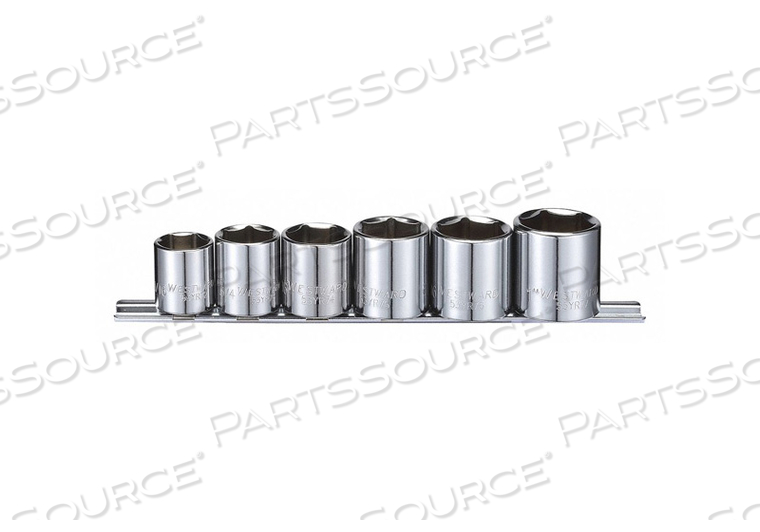 SOCKET SET 3/8 SAE CHROME 6PCS by Westward SOCKET SET 3/8 SAE CHROME 6PCS by Westward