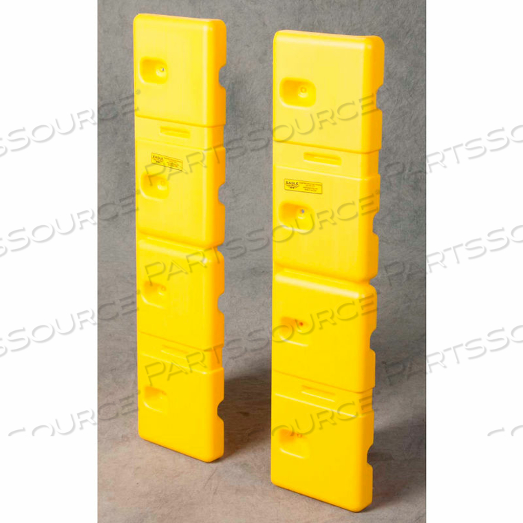 SURFACE GUARD, NONMARKING, HDPE, YELLOW, MOUNTING HARDWARE NOT INCLUDED, INDOOR/OUTDOOR, FLAT by Eagle