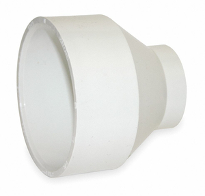 REDUCING COUPLING, SCHEDULE 40, 4 IN X 2 IN FITTING PIPE SIZE, FEMALE SOCKET X FEMALE SOCKET, WHITE by Charlotte Pipe And Foundry Co.