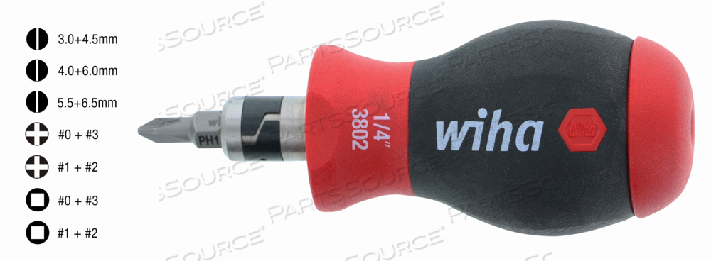 14INONE SOFTFINISH STUBBY MULTI-BIT DRIVER by Wiha Tools