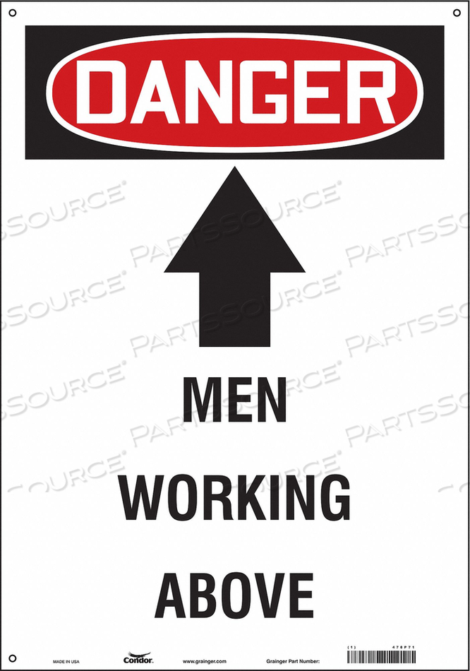 SAFETY SIGN 14 W 20 H 0.004 THICKNESS 