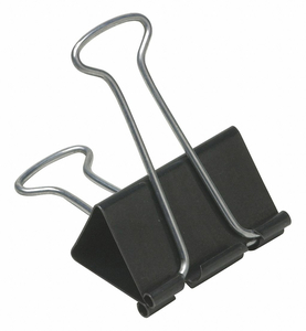 BINDER CLIP 2IN. STEEL BLK/SLVR PK12 by Skilcraft