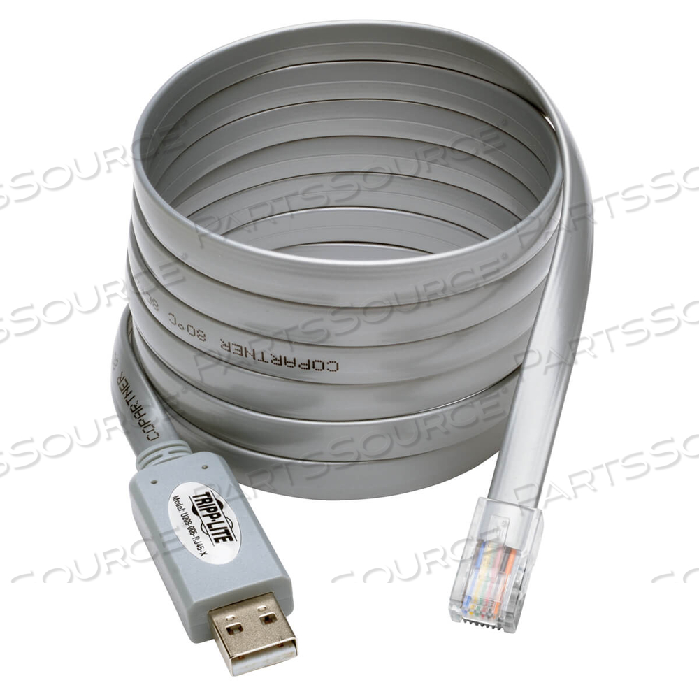 USB-A TO RJ45 SERIAL ROLLOVER CABLE (M/M) - CISCO COMPATIBLE, 250 KBPS, 6 FT by Tripp Lite USB-A TO RJ45 SERIAL ROLLOVER CABLE (M/M) - CISCO COMPATIBLE, 250 KBPS, 6 FT by Tripp Lite
