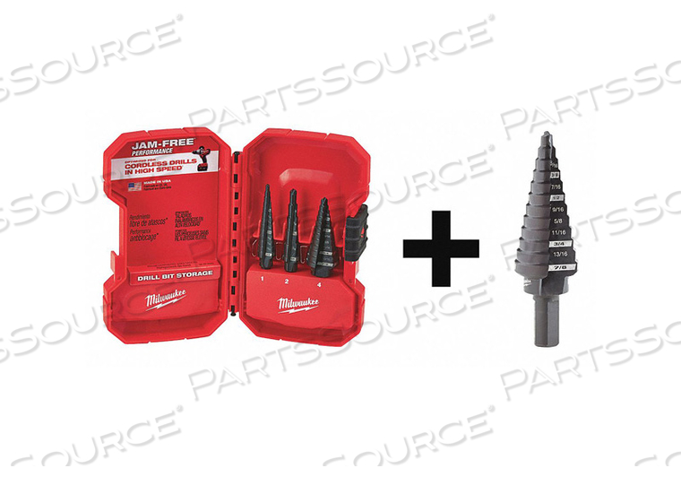 STEP DRILL BIT SET 4 PCS. by Milwaukee Electric Tools