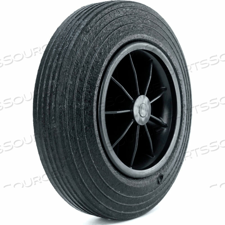 ROLL-TECH 8" X 2" SOLID RUBBER WHEEL - AXLE SIZE 5/8" by Martin Wheel Co.