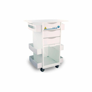 WHITE MRI CORE DX LAB CART WITH EXTENDED 29" TOP, 29"W X 19"D X 34"H by TrippNT, Inc