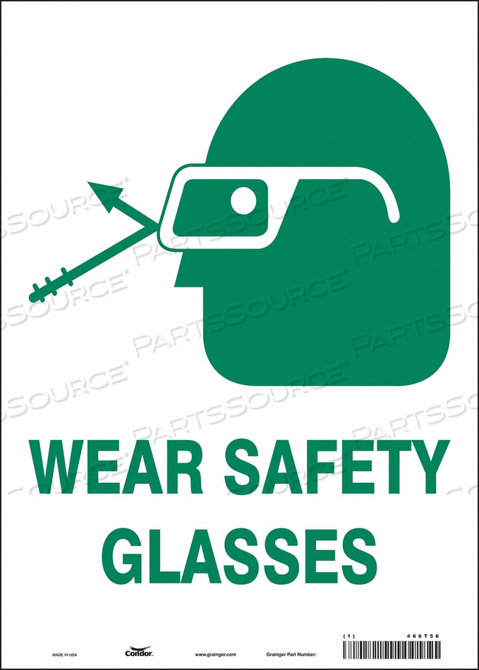 SAFETY SIGN 10 W 14 H 0.004 THICKNESS 