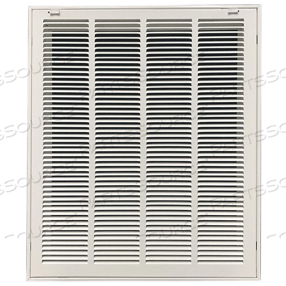 FILTERED RETURN AIR GRILLE, LOUVERED GRILLE, WHITE, POWDER COATED, STEEL, 22 5/8 IN H, 18 5/8 IN W by Approved Vendor FILTERED RETURN AIR GRILLE, LOUVERED GRILLE, WHITE, POWDER COATED, STEEL, 22 5/8 IN H, 18 5/8 IN W by Approved Vendor