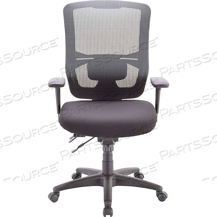 EUROTECH MESH OFFICE CHAIR - HIGH BACK CHAIR - FABRIC - BLACK - APOLLO II SERIES 