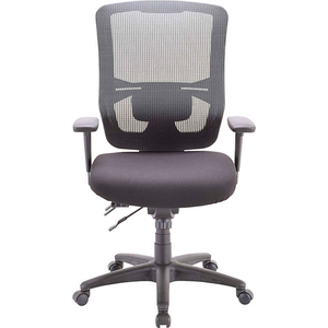 EUROTECH MESH OFFICE CHAIR - HIGH BACK CHAIR - FABRIC - BLACK - APOLLO II SERIES by Raynor Marketing