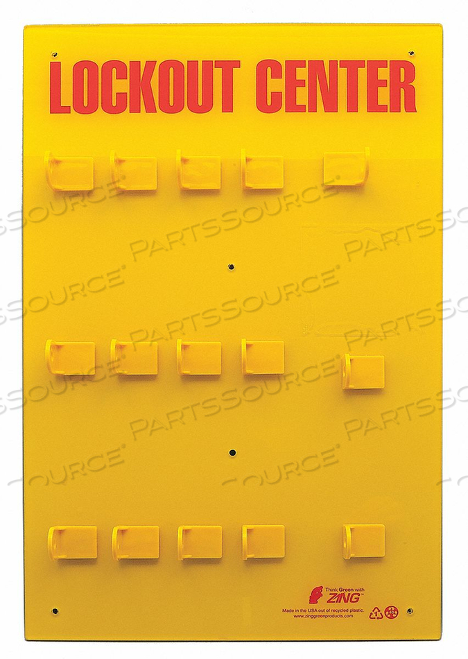 LOCKOUT BOARD UNFILLED 23-1/2 IN H by ZING Green Safety Products LOCKOUT BOARD UNFILLED 23-1/2 IN H by ZING Green Safety Products