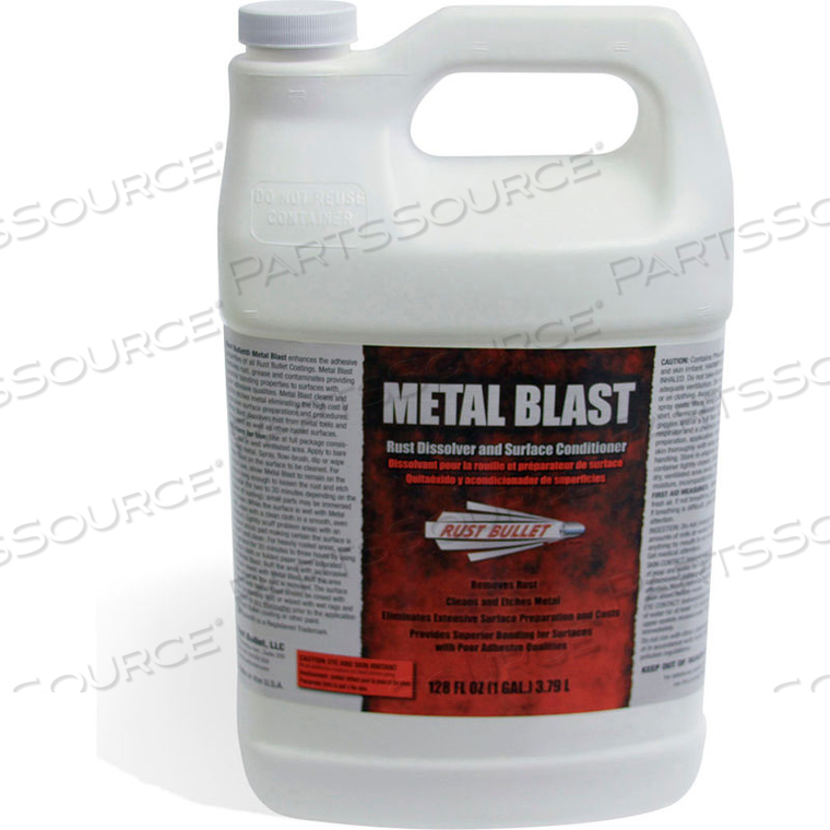 METAL BLAST METAL CLEANER, CONDITIONER AND ETCHER, 1 GALLON by Rust Bullet LLC