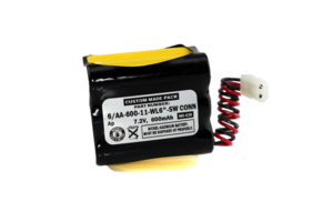 RECHARGEABLE BATTERY PACK, NICKEL METAL HYDRIDE, 7.2V, 1.6 AH, WIRE LEADS by Seca Corp.