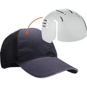 SKULLERZ 8946 STANDARD BASEBALL CAP WITH UNIVERSAL BUMP CAP INSERT, NAVY by Ergodyne