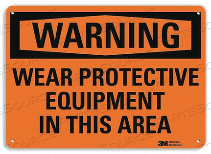WARNING SIGN PROTECTIVE EQUIPMENT 7 IN H by Lyle Signs Inc. WARNING SIGN PROTECTIVE EQUIPMENT 7 IN H by Lyle Signs Inc.