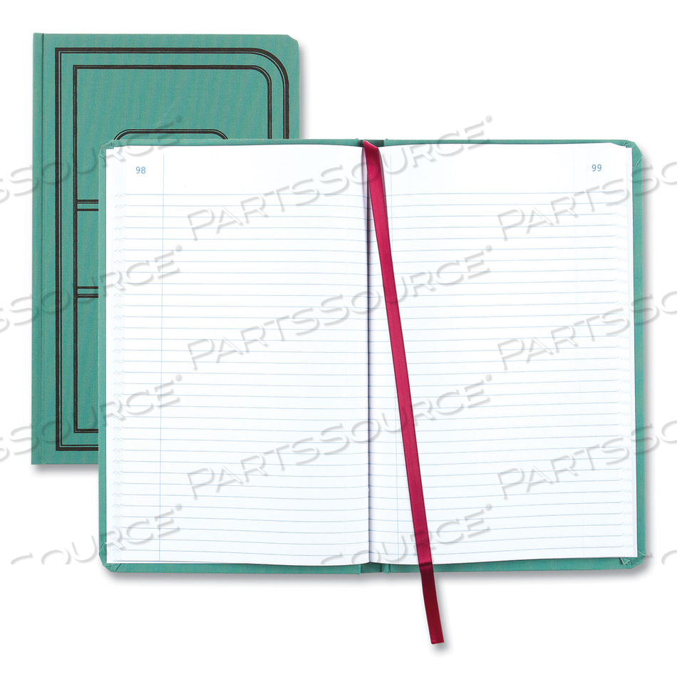 TUFF SERIES RECORD BOOK, GREEN COVER, 12 X 7.5 SHEETS, 500 SHEETS/BOOK 