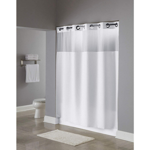 SHOWER CURTAIN 74 HANGING LENGTH 71 W by Hookless