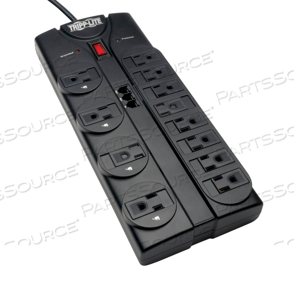 SURGE PROTECTOR POWER STRIP 12 OUTLETS 8FT CORD TEL/MODEM 2160J by Tripp Lite SURGE PROTECTOR POWER STRIP 12 OUTLETS 8FT CORD TEL/MODEM 2160J by Tripp Lite
