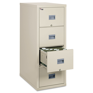 PATRIOT BY FIREKING INSULATED FIRE FILE, 1-HOUR FIRE PROTECTION, 4 LETTER-SIZE FILE DRAWERS, PARCHMENT, 17.75 X 31.63 X 52.75 by Fire King