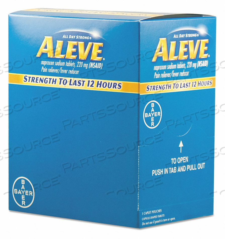 PAIN RELIEVER TABLETS, 1 PER PACK, 50 PACKS/BOX by Aleve