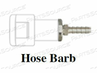 COUPLER, 1/4 IN HOSE BARB X FEMALE, OXYGEN, GREEN by Precision Medical, Inc.