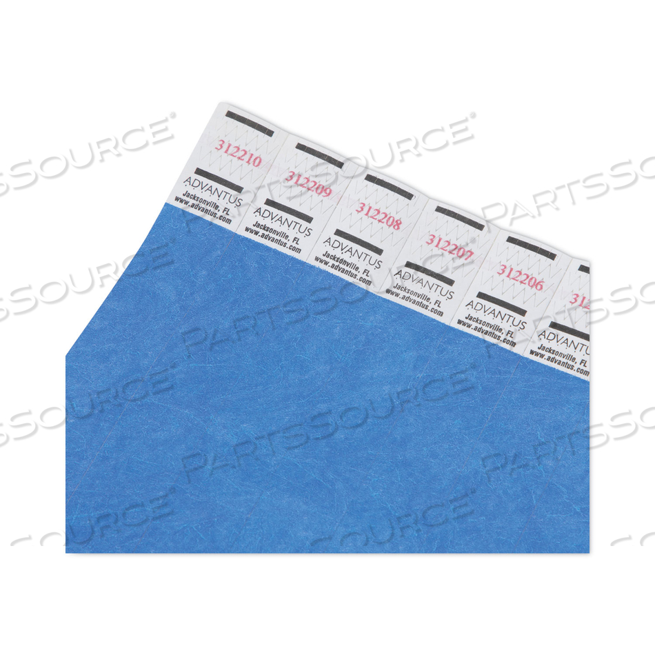 CROWD MANAGEMENT WRISTBANDS, SEQUENTIALLY NUMBERED, 10" X 0.75", BLUE by Advantus CROWD MANAGEMENT WRISTBANDS, SEQUENTIALLY NUMBERED, 10" X 0.75", BLUE by Advantus
