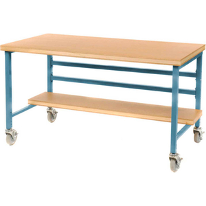 MOBILE 60" X 30" SHOP TOP WORKBENCH - BLUE by Built Rite Br