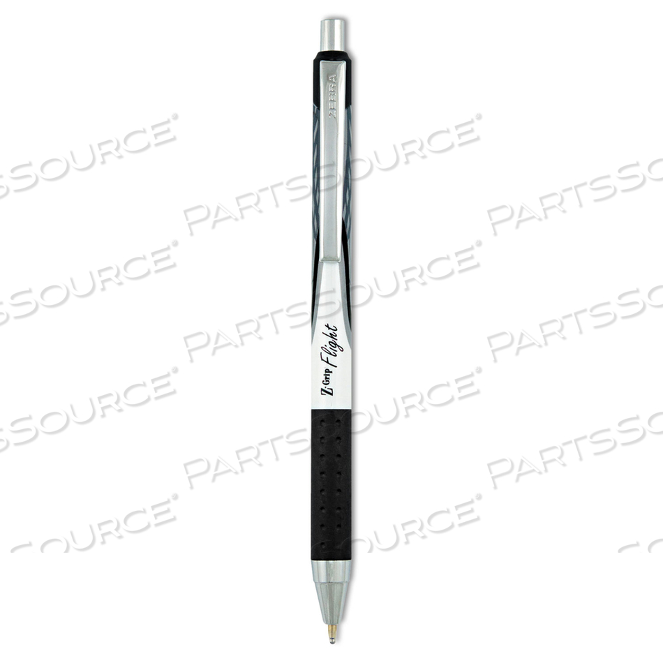 Z-GRIP FLIGHT BALLPOINT PEN, RETRACTABLE, BOLD 1.2 MM, BLACK INK, WHITE BARREL by Zebra Pen Corporation Z-GRIP FLIGHT BALLPOINT PEN, RETRACTABLE, BOLD 1.2 MM, BLACK INK, WHITE BARREL by Zebra Pen Corporation