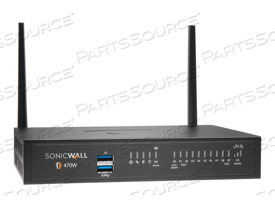 TZ470W, ADVANCED EDITION, SECURITY APPLIANCE, GIGE, 2.5 GIGE, WI-FI 5, 2.4 GHZ, 5 GHZ, SONICWALL SECURE UPGRADE PLUS PROGRAM (3 YEARS OPTION by Sonicwall