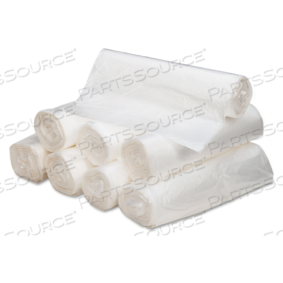 CAN LINERS, 56 GAL, 16 MICRONS, 43" X 48", NATURAL, 20 BAGS/ROLL by Ultra Plus