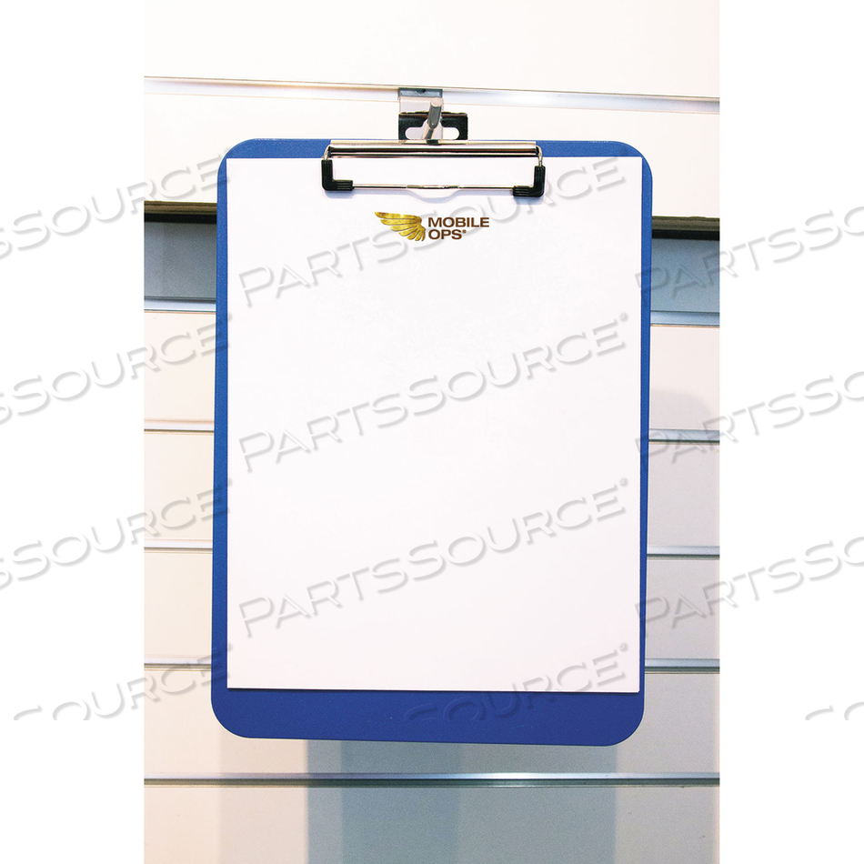 UNBREAKABLE RECYCLED CLIPBOARD, 0.25" CLIP CAPACITY, HOLDS 8.5 X 11 SHEETS, BLUE by Mobile OPS UNBREAKABLE RECYCLED CLIPBOARD, 0.25" CLIP CAPACITY, HOLDS 8.5 X 11 SHEETS, BLUE by Mobile OPS