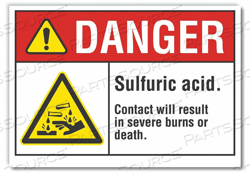 DANGER SIGN 10 W X 7 H 0.001 THICK by Lyle Signs Inc.