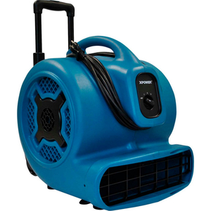 STACKABLE AIR MOVER WITH TELESCOPIC HANDLE & WHEELS, 3 SPEED, 1 HP, 3600 CFM by Xpower Manufacure, Inc