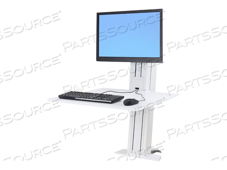 ERGOTRON WORKFIT-SR,SINGLE MONITOR,SIT-STAND DESKTOP WORKSTATION (WHITE).POSITIO by Ergotron, Inc.