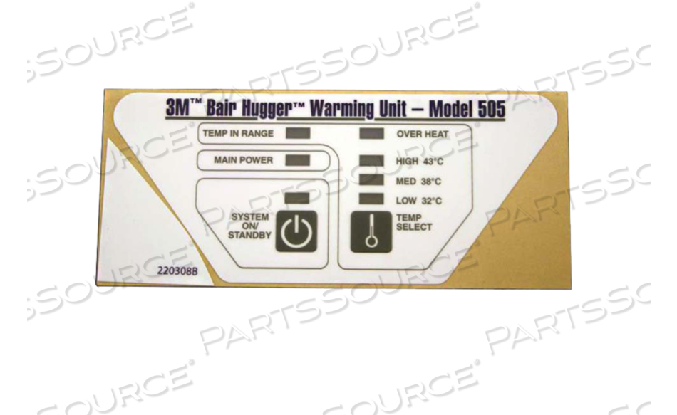 USER INTERFACE, MODEL 505, ENGLISH 