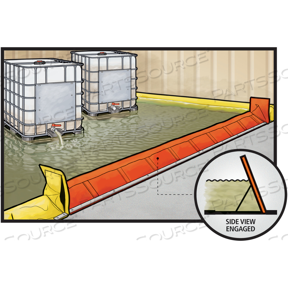 PIG BUILD-A-BERM SELF-RISING DRIVE-OVER BARRIER by New Pig Corporation PIG BUILD-A-BERM SELF-RISING DRIVE-OVER BARRIER by New Pig Corporation