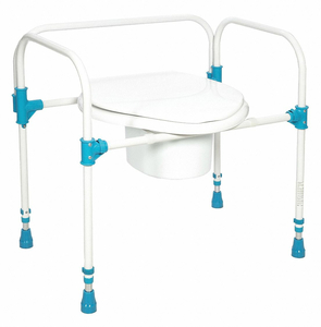 PORTABLE COMMODE CHAIR PLASTIC WHITE by Big John