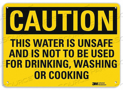 SAFETY SIGN WATER IS UNSAFE CAUTION 7INH by Lyle Signs Inc. SAFETY SIGN WATER IS UNSAFE CAUTION 7INH by Lyle Signs Inc.