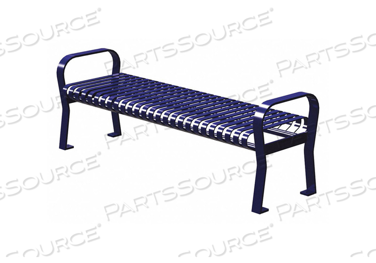 OUTDOOR BENCH 71 IN L 20 IN W BLUE by Graber Manufacturing