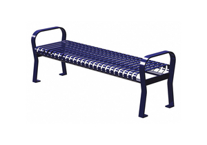 OUTDOOR BENCH 71 IN L 20 IN W BLUE by Graber Manufacturing