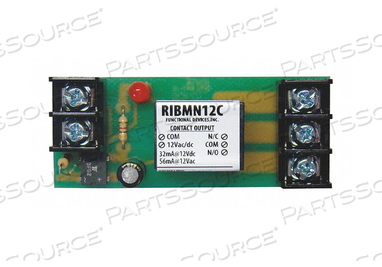 TRACK MOUNT RELAY, 2.75", 15A, SPDT, 12VAC/DC by RIB