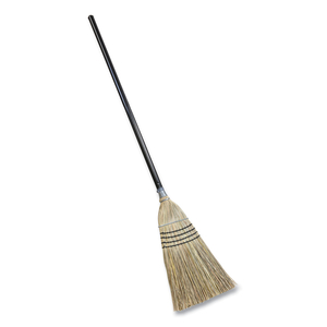 BULLDOZER HEAVY-DUTY OUTDOOR BROOM, NATURAL-FIBER BRISTLES, 54" OVERALL LENGTH, BLACK/NATURAL by Quickie