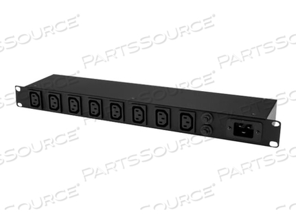 8-PORT RACK-MOUNT PDU WITH C13 OUTLETS - 16 A - 10 FT. POWER CORD (NEMA5-20P) - 1U - POWER DISTRIBUTION UNIT (RACK-MOUNTABLE) - AC 110-240 V - 1920 VA - 1-PHASE - INPUT: IEC 60320 C20 16A - OUTPUT CONNECTORS: 8 (IEC 60320 C13) - 1U - 19" 