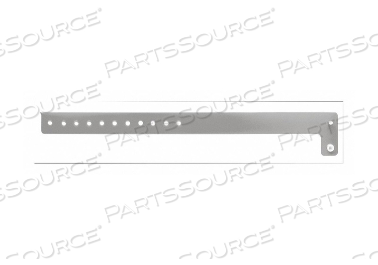 ID WRISTBAND VINYL L-SHAPED SILVER PK500 by Identiplus