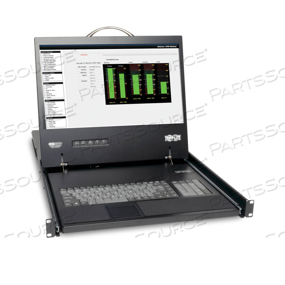 RACK CONSOLE KVM SWITCH 8-PORT CAT5 1URM W/ 19" LCD SCREEN TAA by Tripp Lite RACK CONSOLE KVM SWITCH 8-PORT CAT5 1URM W/ 19" LCD SCREEN TAA by Tripp Lite
