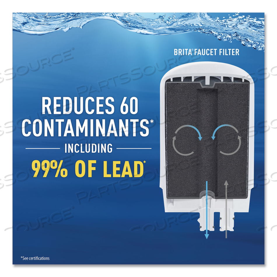 ON TAP FAUCET WATER FILTER SYSTEM, WHITE by Brita ON TAP FAUCET WATER FILTER SYSTEM, WHITE by Brita