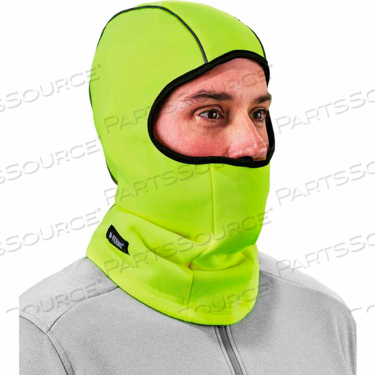 6821 BALACLAVA FACE MASK, FLEECE, LIME 