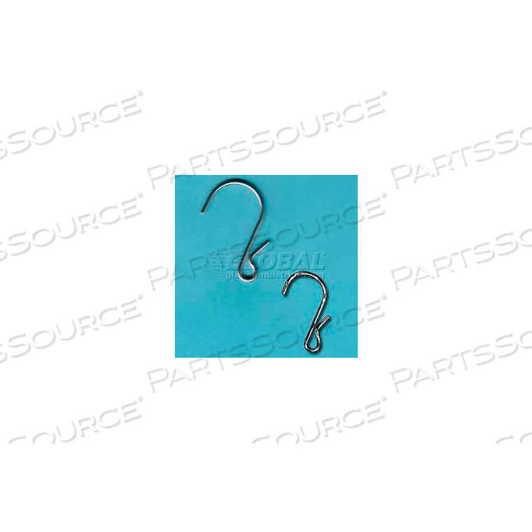STRIP "S" HOOKS, 1-3/4"L X .080"DIA., PINCHED END - ZINC PLATED STEEL by Clip Strip Corp.