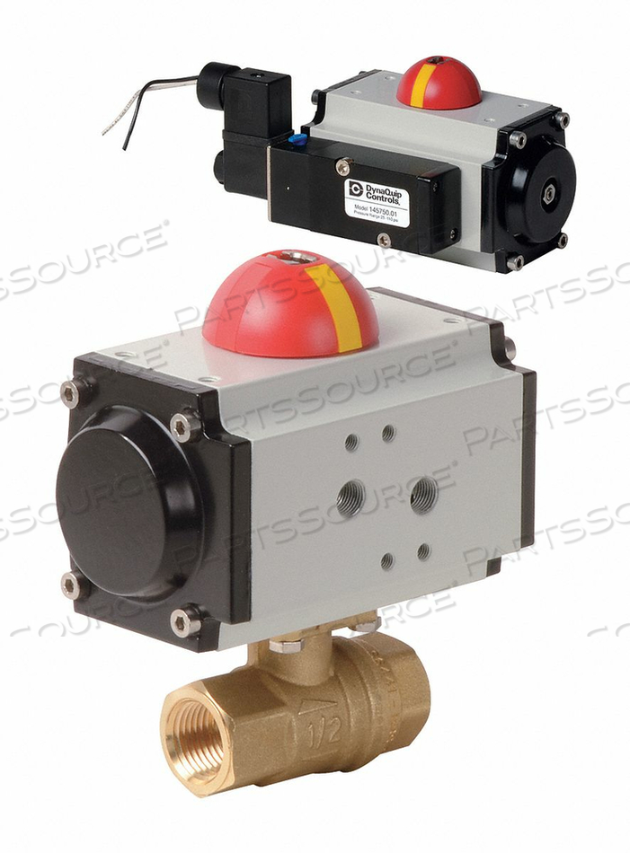 BALL VLV PNEU ACTUATED DBL ACT 3/4IN by Dynaquip Controls